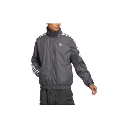 adidas Originals Zipper Design Long Sleeve Jacket, Unisex, Gray