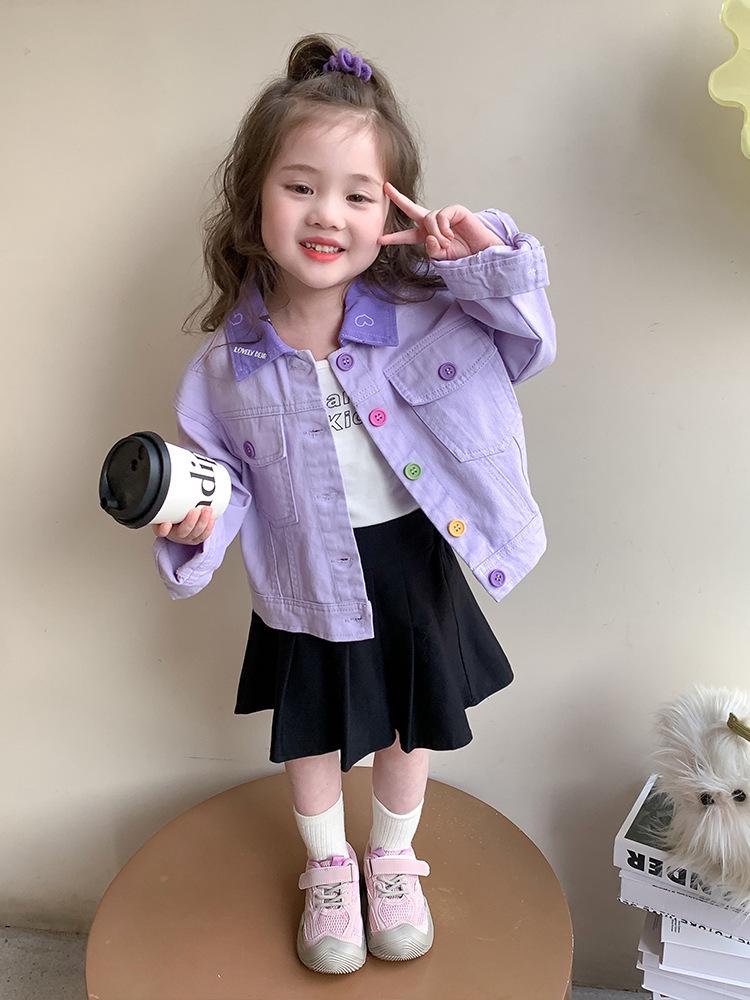 2025 Trendy Girls' Denim Jacket for Spring/Autumn - Baby & Toddler Fashion
