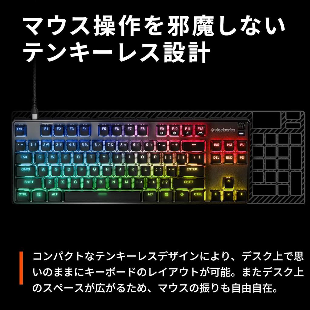 Apex 9 TKL US Wired Tenkeyless Gaming Keyboard with English Layout and Response Time 0.2ms [Used]