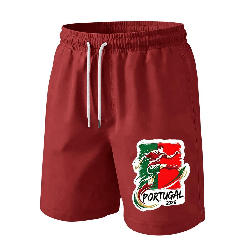 Men's Soccer Print Athletic Shorts for Casual Wear