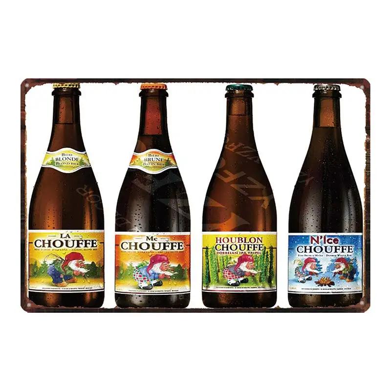 Chouffe Beer Retro Metal Tin Sig Vintage Plate Wall Pub Restaurant Bathroom Decorations For Home Art Decor Iron Poster DU-4910A