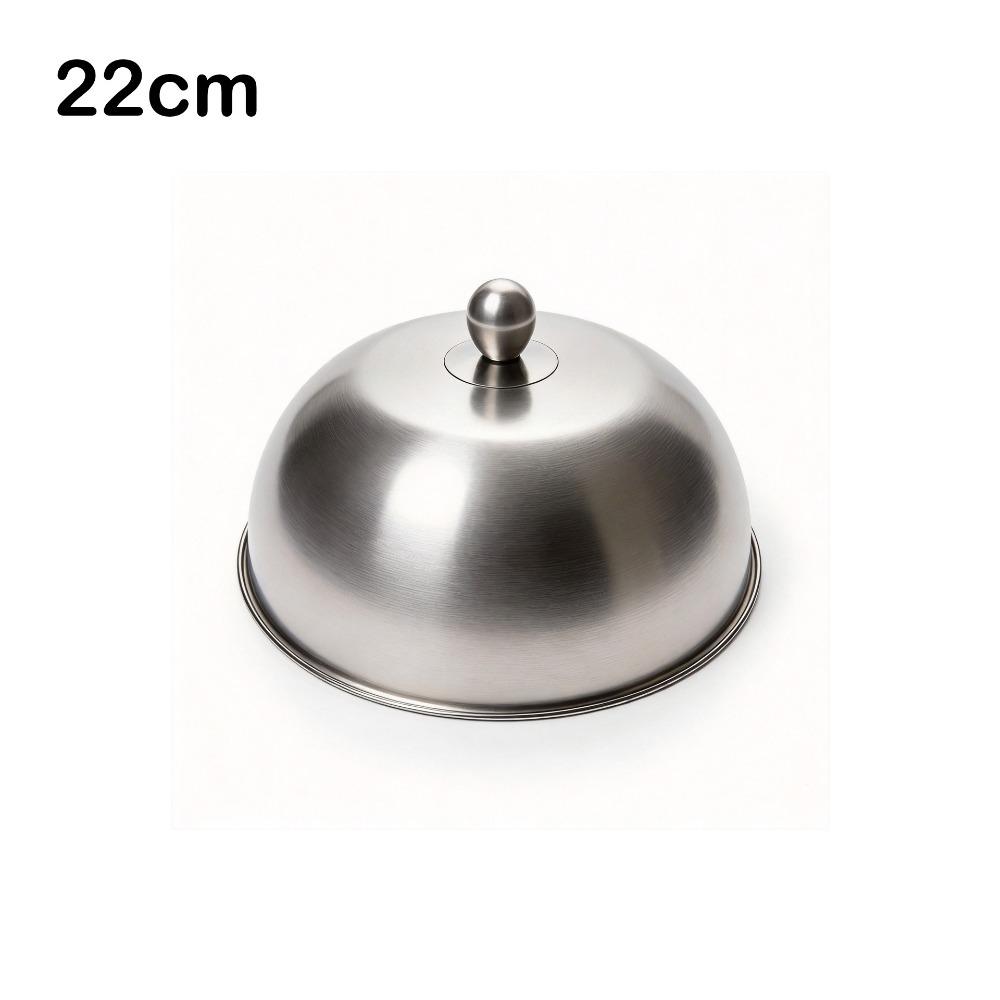 Gombos Fogantyú Steak Fedő Rozsdamentes Acél Étel Búra Ajándékok Tálaló Búra Étterem 22cm gray