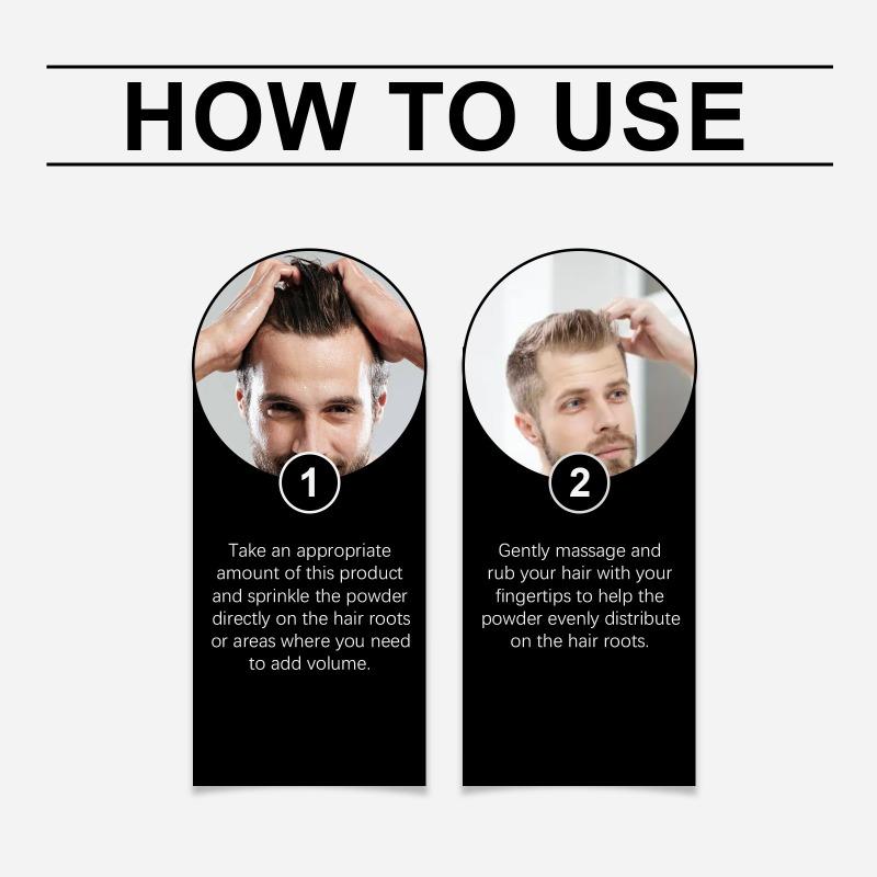 40g Herren- und Damen-Haaraufbauspuder Haarfreies Stylingpuder Ohne Waschen Natürlicher Styling-Shot, Aufbauspuder Ölkontroll-Stylingpuder
