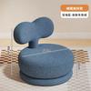 Home Children's Sofa Chair,Rotating Solid Wood Low Stool,Single Lamb Fleece Footstool, Living Room Balcony Reading Chair for Kid