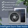 4/6/8 Inch Exhaust Fan Solar Panel Air Suction Fan High Speed Greenhouse or Pet House Air Circulation Ventilation Fan