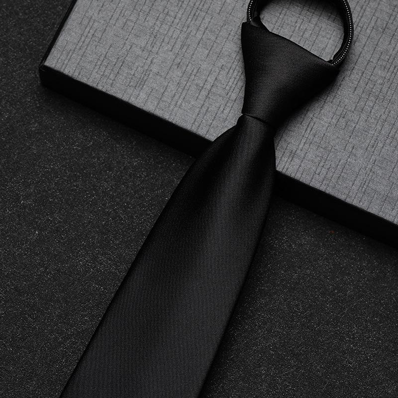 Business Dress Lazy Zipper Free Groom Best Man Wedding Korean Narrow Shirt Striped Plaid Tie