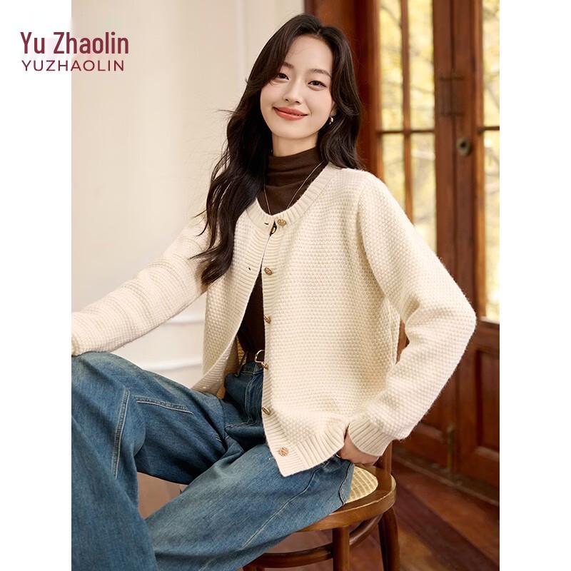 Yuzhaolin Women s Soft Plaid Knit Cardigan M