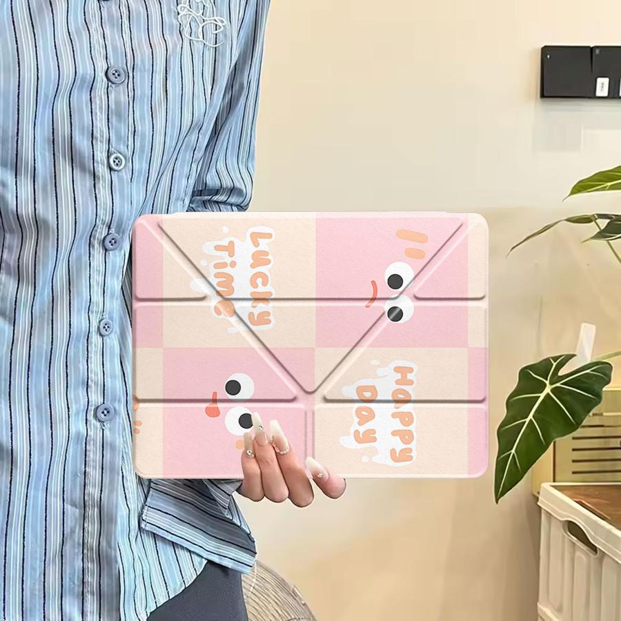 Cute Expression Holder Cover Tablet Case For iPad Pro 11th 10th 9th 8th 7th 12.9inch Pro 2025 Mini 6 7 Air 4 5 M3 M2 1 2 M4