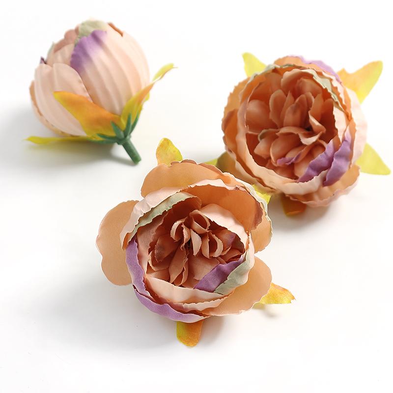 

5/10 шт. Головки искусственных шелковых роз, используемые для изготовления венков, букетов, украшения дома, комнаты, для вечеринок, фестивалей, свадебного декора для невесты 5Pcs