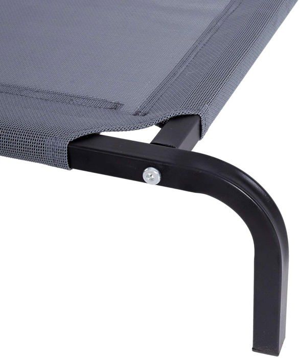 Lit pour chiens - dibea - db00372 - tissu textilene - 114x76 cm - gris - extérieur