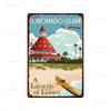 Stadt Wahrzeichen Metallposter Reise Stadt Schilder Griechenland Berglandschaft Blechschild Plakette Poster für Bar Kneipe Club Heimdekor