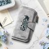 Greek Warrior Pattern Stylish Long Wallet Forever Letter Portable Large Capacity Multi Card Slot Daily Wallet
