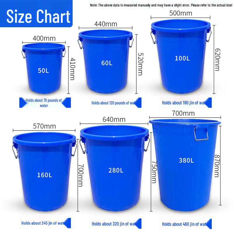 Ru Han Fu Li Ka 100L Blue Plastic Water Bucket
