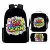 Cartoon Brainrot-Themed Backpack Crossbody Bag Pencil Case School Kids Ages 10-12