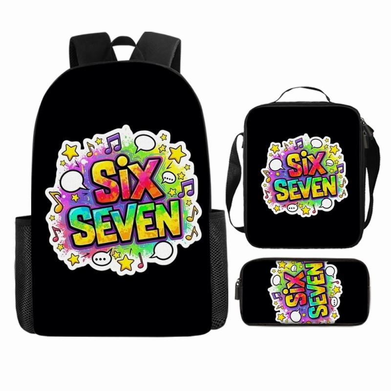 Cartoon Brainrot-Themed Backpack Crossbody Bag Pencil Case School Kids Ages 10-12