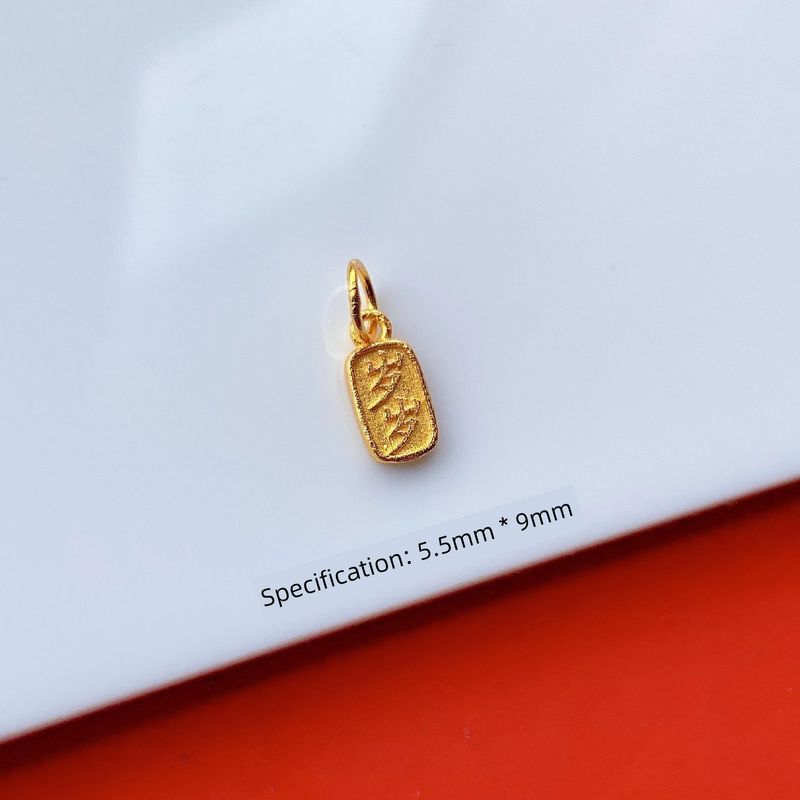 

S925 Silver Gold-Plated Pendant DIY Bracelet Necklace Accessories Pendant Five Gods of Wealth Safety Gourd Sterling Silver Ornament 2 pieces