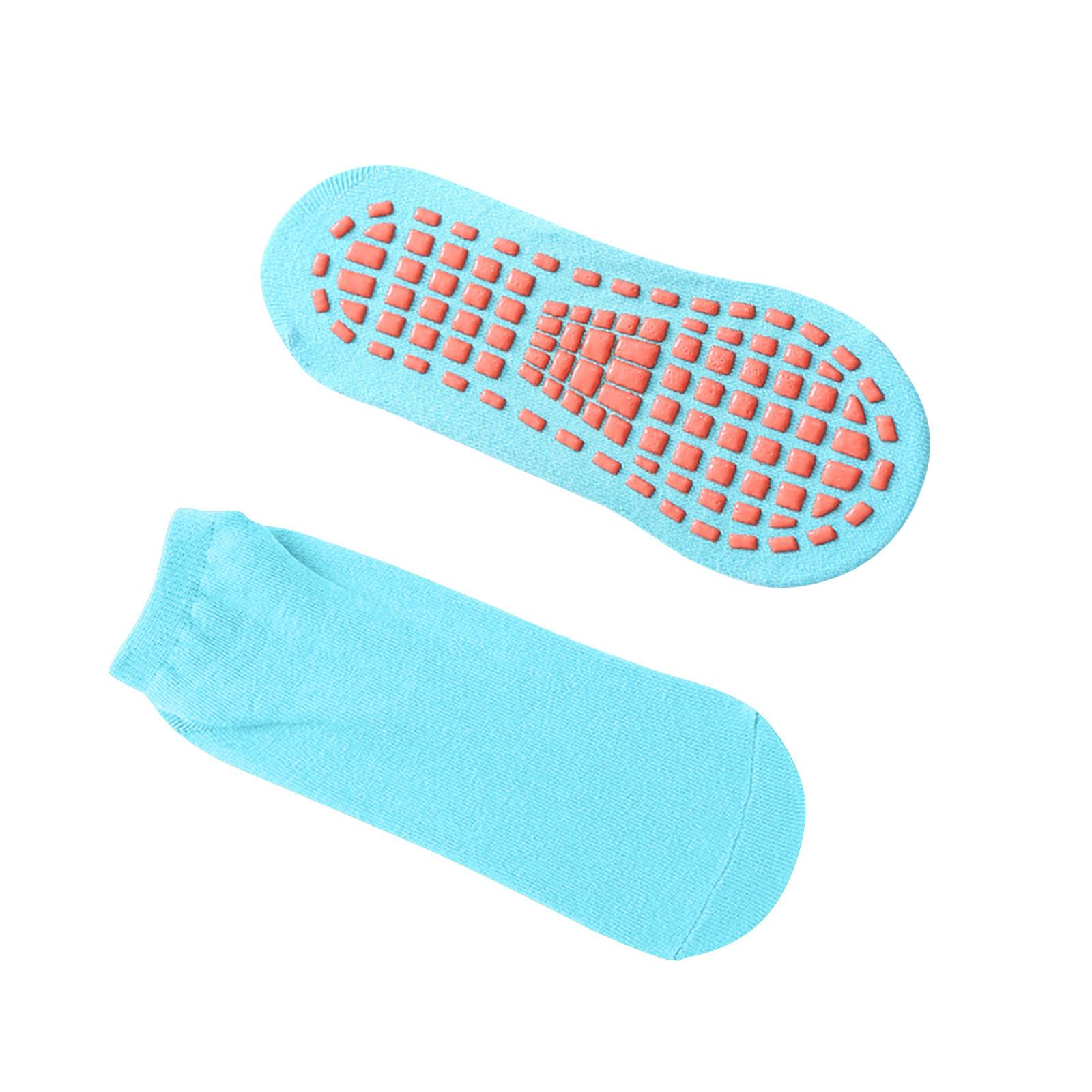 

Детские нескользящие напольные носки, носки для йоги, батута, носки для раннего образования для ног One Size небесно-голубой