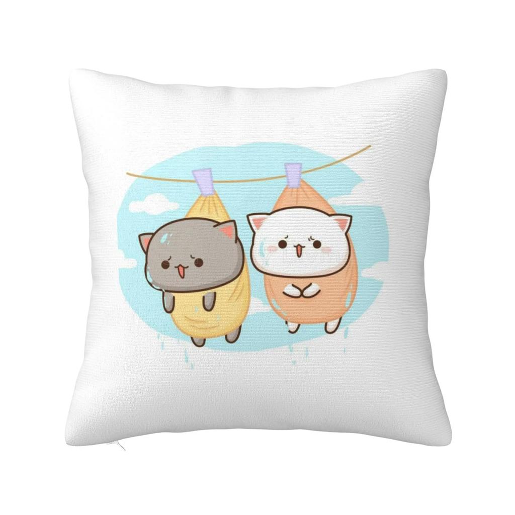 Peach and Goma Pillow Case Mocha Mochi Peach Cat Cushion Cover Pillow Cover Decorative Pillows for Sofa Car Pillowcase Xcm