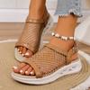 Fashion Sandals for Women 2025 New Mesh Beach Slip on Sport Shoes Women Casual Open Toe Flat Soft Bottom Sandals Women Zapatos De Mujer