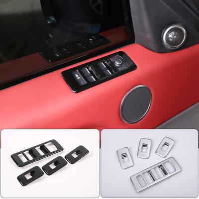 Pro Land Rover Range Rover Sport 2014-2017 ABS Stříbrné auto Sklo Lift Rámeček Dekorativní nálepka Interiér auta