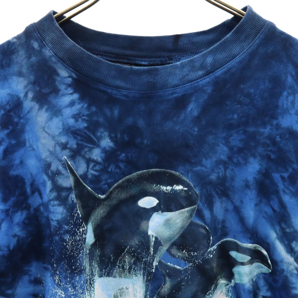 Churinga 90s Old Short sleeve T-shirt L Blue Men's Used
