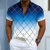 Sporty 3D Printed Casual Shirt Quick Dry Breathable for Holiday Polyester Fabric Anti-Wrinkle Short Sleeve Men's Shirts