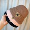 Fashionable Inverted Triangle Letter Small Label Fisherman Hat Women's Autumn and Winter New Travel Breathable Versatile Face Showing Small Basin Hat