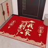 2026 New Year Red Non-slip Wear-resistant Entrance Door Mat Rug for Home and Hallway