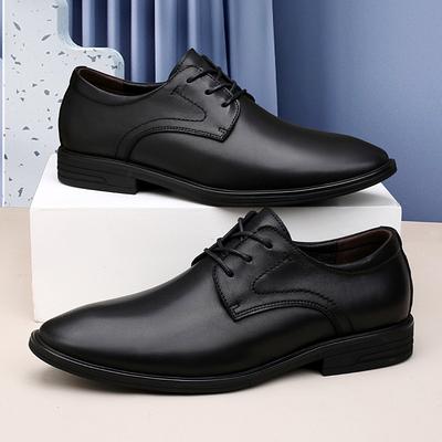 Men's Business Casual Leather Shoes Simple Dress Business Thick Root Work Men's Shoes Men