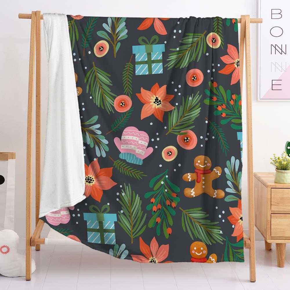 Digital Print Flannel Blanket Wish Christmas Blanket Flannel Blanket