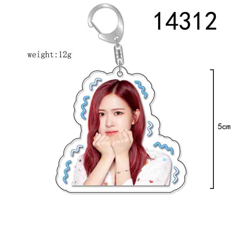BLACKPINK Acrylic Double-Sided Keychain: Lisa, Jisoo, Jennie, Rosé