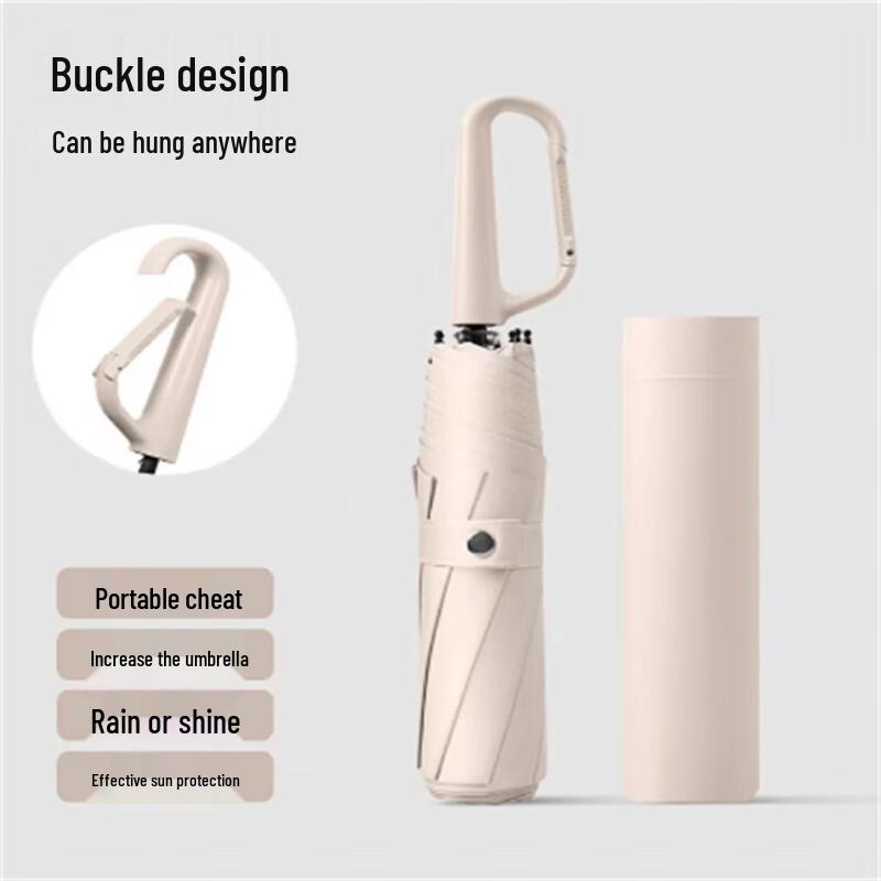 8-Rib Windproof UV Protection Manual Folding Umbrella