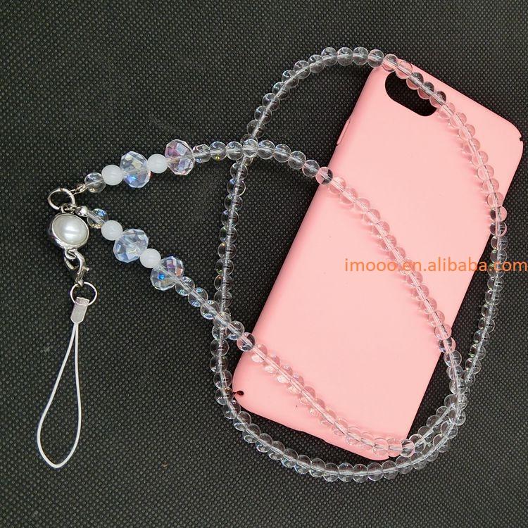 Factory Price Universal Mobile Phone Straps Hanging Rope Anti-lost Lanyard Hanging Neck Rope Beads Ornaments Colorful