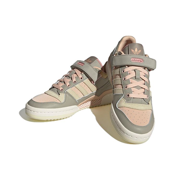 Adidas Originals Forum Casual Low Top Sneakers Women Sneakers Light-Gray Pink HQ4593