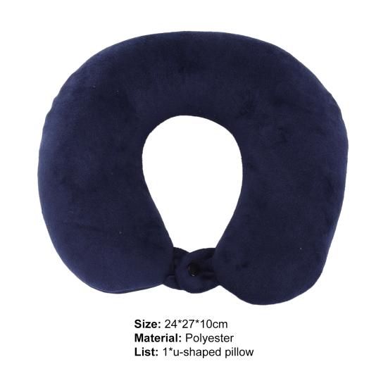 Travel Pillow Comfortable U-shaped Polyester Soft Touching Lazy Support Travel Pillow for Dorm
