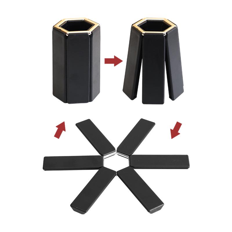 

Premium Foldable Heat-Resistant Table Mat - Anti-Scald, Thickened Pot Holder чёрный