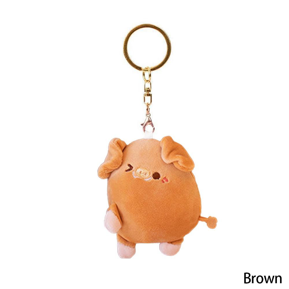 Pair of Magneticed Couple Pig Plush Keychain Cute Creative Plush Kawaii Magneted Backpack Pendant Toy Girl Holiday Gift