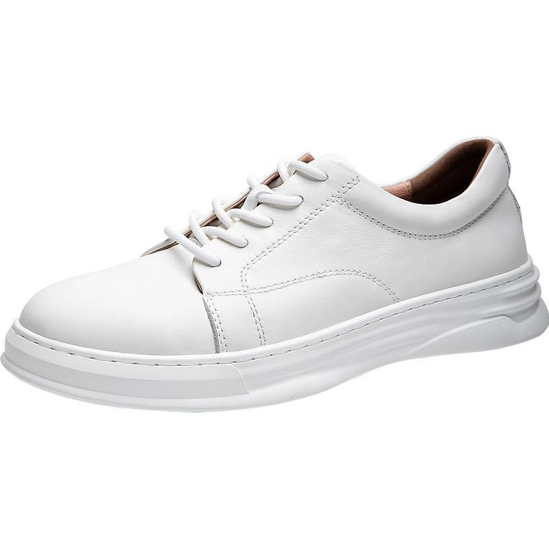 Leather Leather Shoes Men'S Handmade Lace-Up Casual Board Shoes Men'S Shoes Little White Shoes Men'S Summer Daily Tide