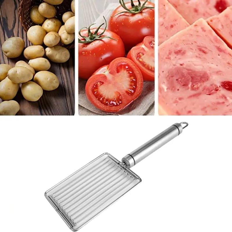 Cortador de Acero Inoxidable para Cebolla Tomate Carne para el Almuerzo Cortador de Huevos con Forma de Flor Cortador de Fruta Utensilios de Cocina