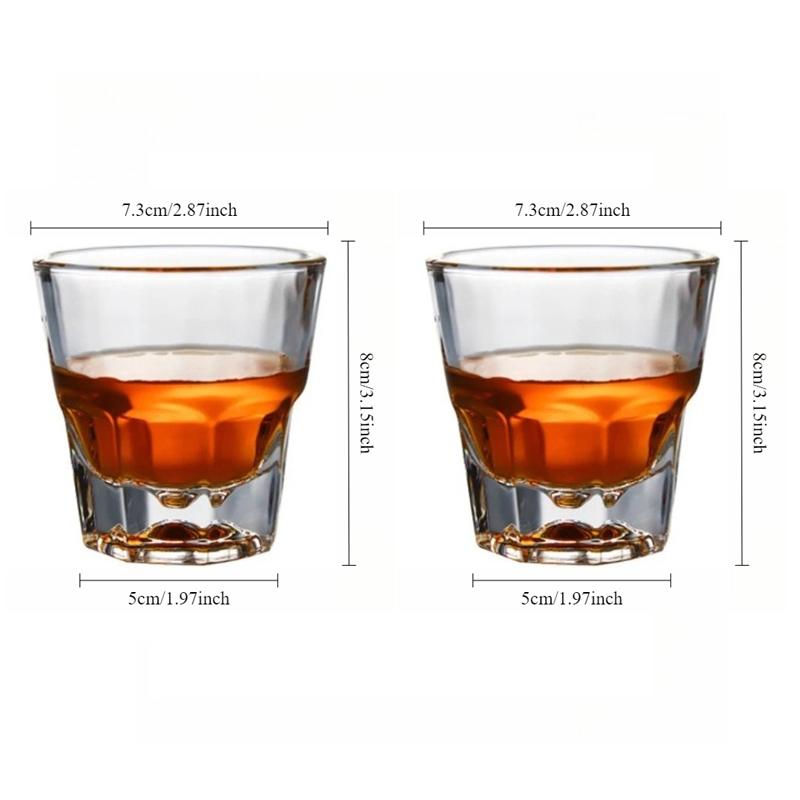 2pcs Crystal Glass Whisky Glasses Foreign Wine Glasses Beer Glasses White Spirit Glasses KTV Glasses Bar Beer Glasses Glass Cups 2pcs