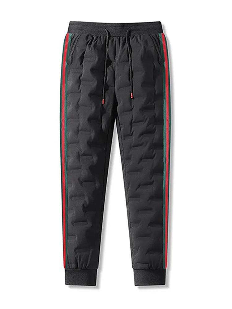 Icaruk Sports Quilted Thermal Duck Down Elastic Waist Casual Padded Pants Apt192