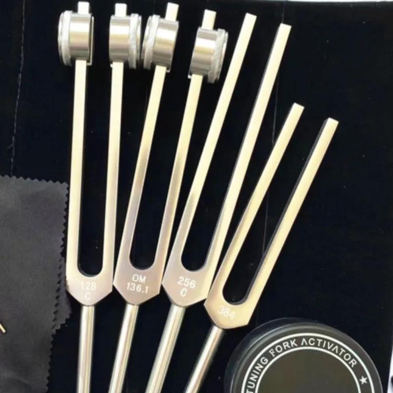 136.1 128 256 512 528 384Hz Aluminium Alloy Tuning Forks Healing Medical Tuning Fork Instrument Percussion Chakras Therapy Yoga Meditation Accessory