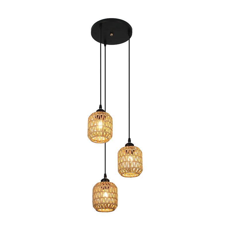 Japanese Bamboo Lantern: Retro Woven Pendant Light for Tea Room or Restaurant