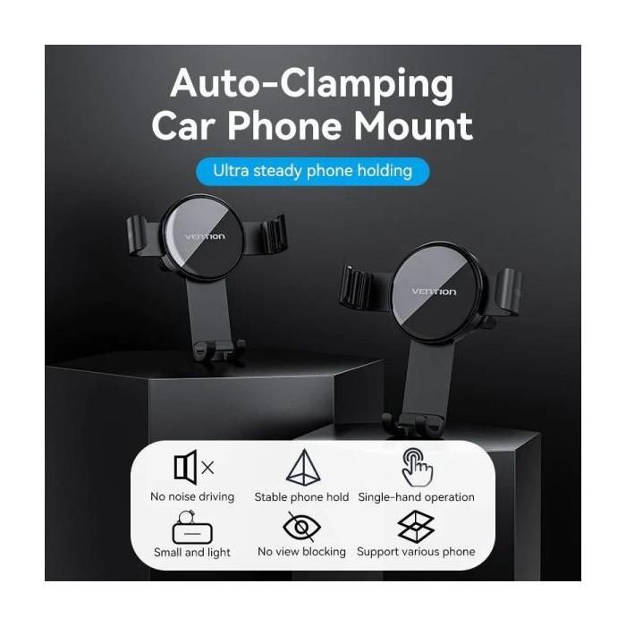 Soporte De Smartphone Para Coche Vention KCSB0- Negro