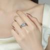 Luxury Round Zirconia Pave Ring: Shiny, Versatile European-American Fashion Jewelry for Women