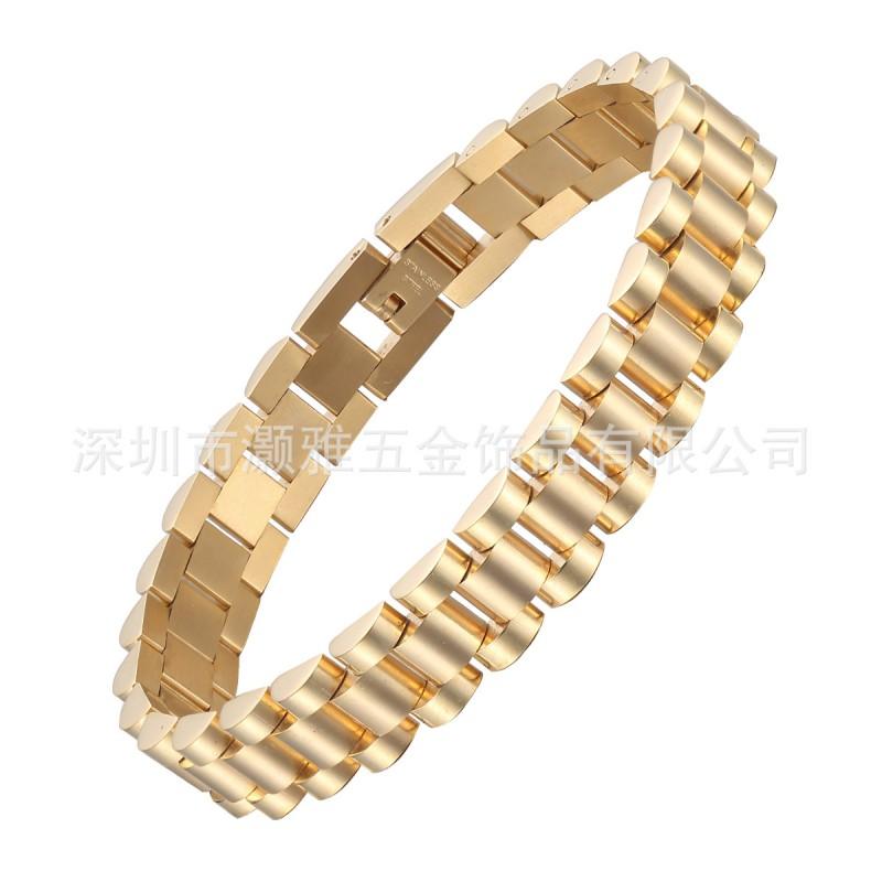 Adjustable Link Chain Bracelet Women Titanium Steel Geometric Design Vacuum Plated Detachable Stainless Jewelry