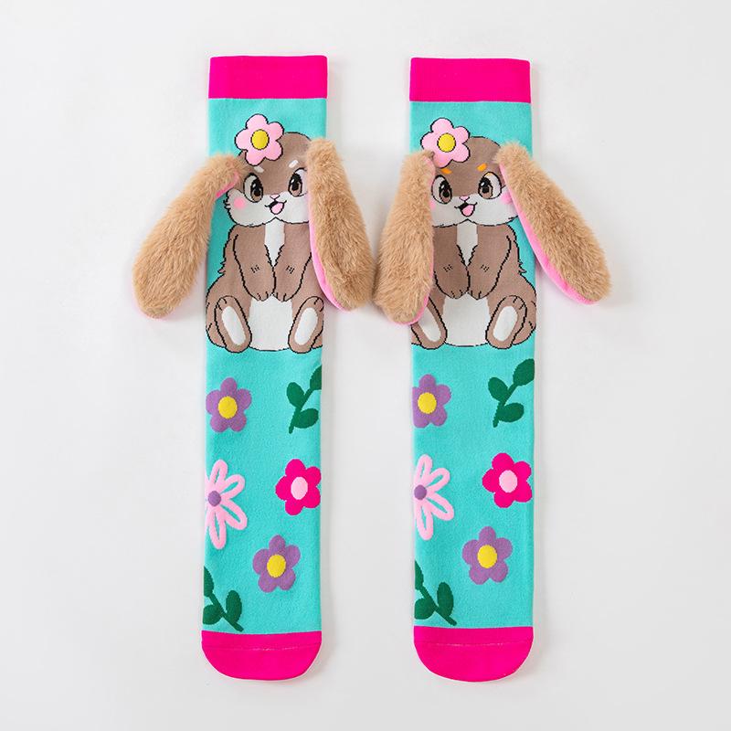 Cartoon Funny Knee Stockings Animal Patten Long Socks Girls Ladies Breathable Socks