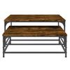 Slotted Tables, 2 Pcs., Smoked Oak