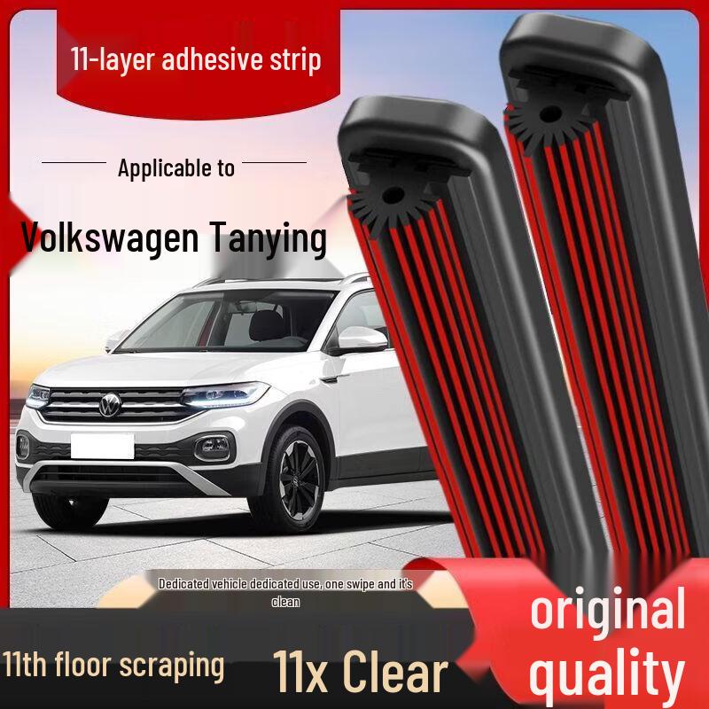 Eleven-Layer Frameless Wiper Blades for Volkswagen T-Cross: High-Definition, Silent, Front  Rear Compatibility Front Pair+Other Models Contact Support