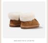 Toddler Girls' Plush Outdoor Leather Boots with Velvet Lining - Winter 2025